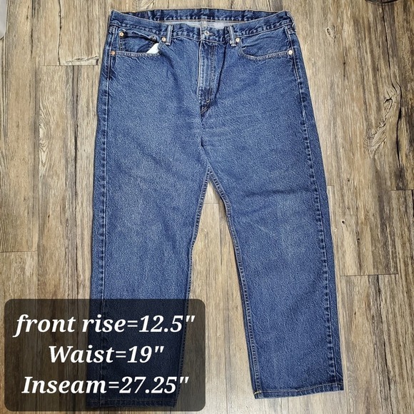 Levi's 505 Denim Medium Wash Blue Jeans Casual Men Pants Size 40x32 - Picture 7 of 7